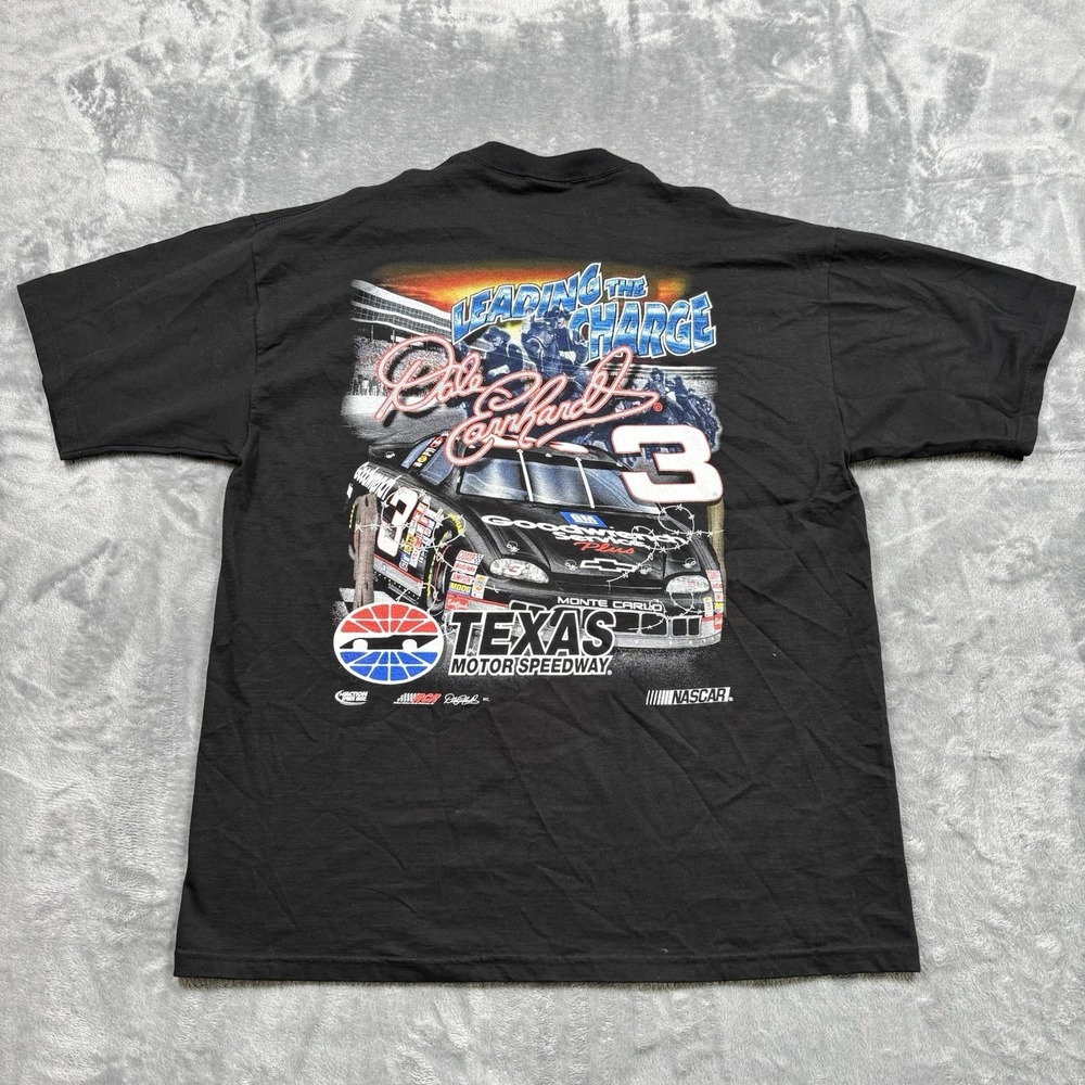 Dale Earnhardt Leading The Charge NASCAR Vintage T-Shirt L Texas Motor Speed